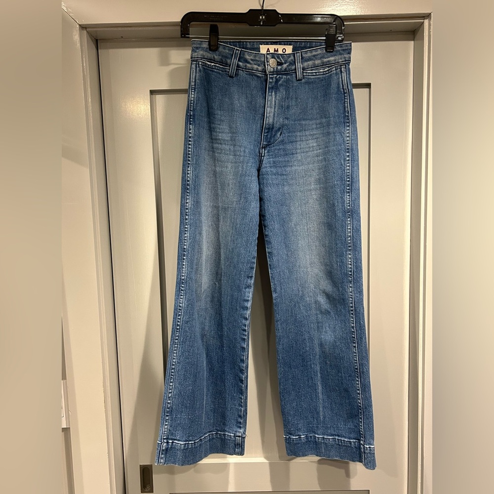 AMO  Audrey Wide Leg Size 25 Jeans in Starlight Blue